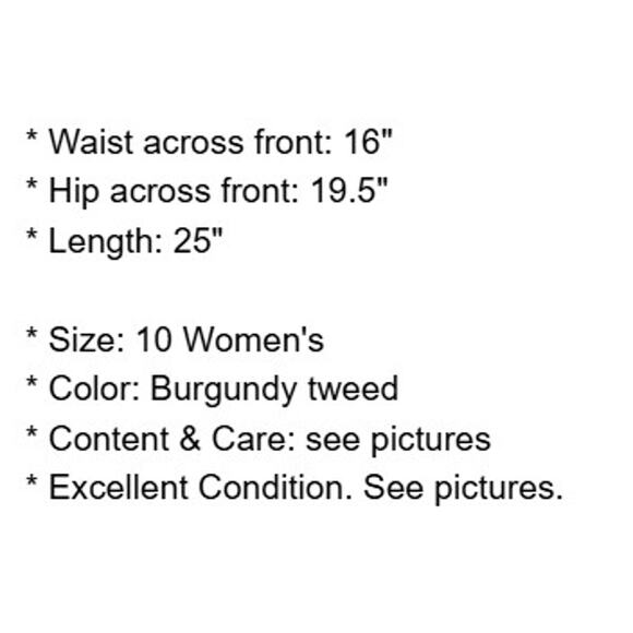 Ann Taylor Skirt Womens 10 Black Red Blue Tweed Buttons Lined Pencil Stretch Zip - Picture 4 of 8